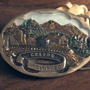 Vintage Belt Buckle-Creede, CO Hand Made 1984